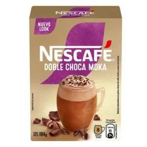 caja de café instantáneo x8 Nescafé Doble Choca Moka de 184g.